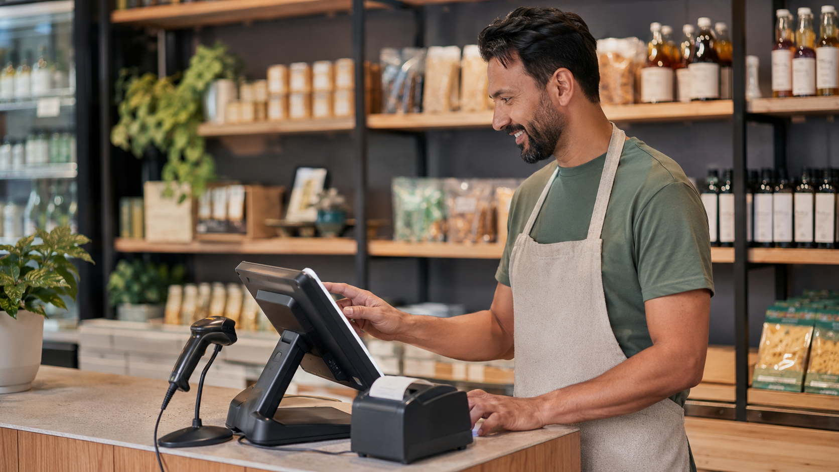 Persona administrando ventas digitales